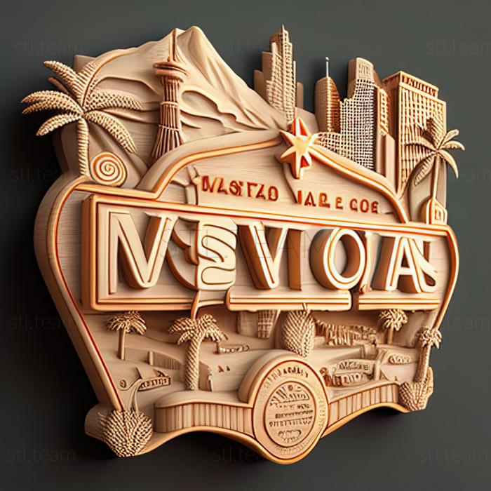 3D модель Лас Вегас Невада (STL)